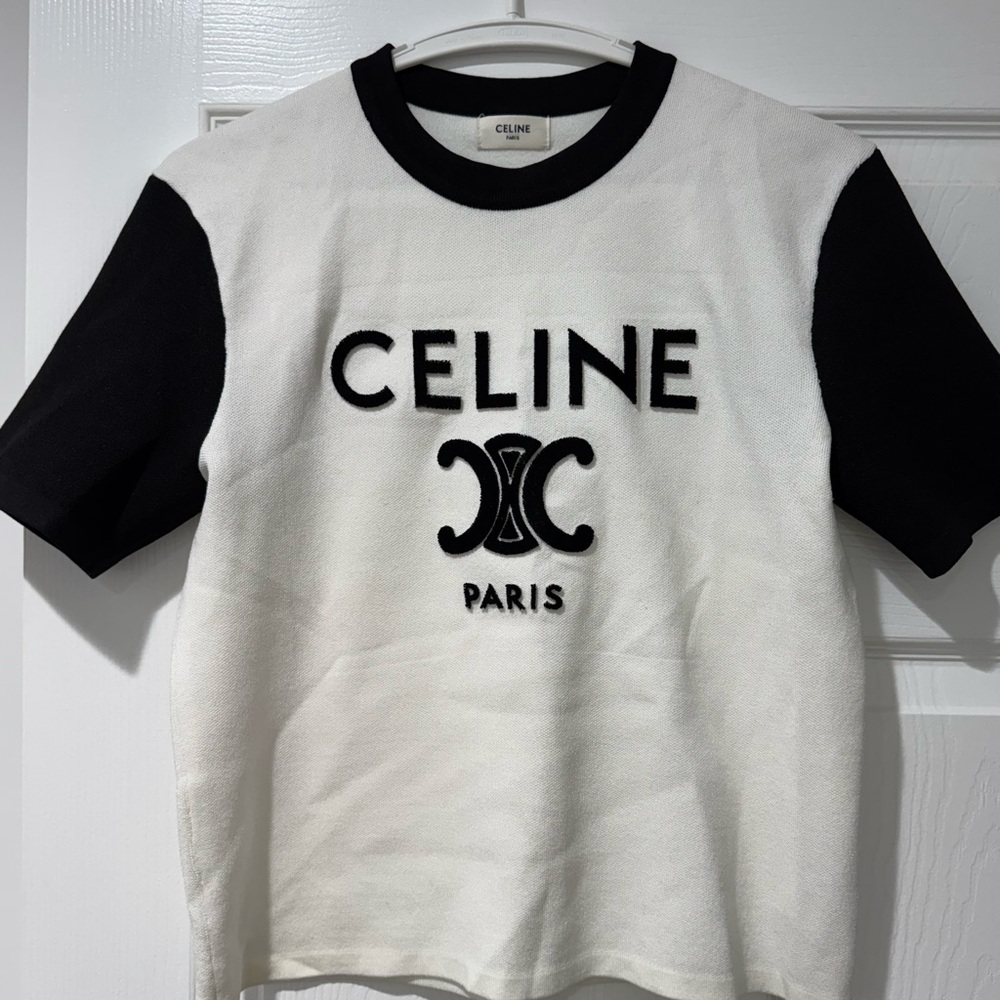 Celine women Monochrome Logo Tee